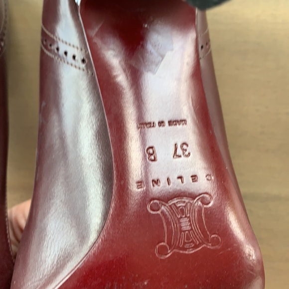 Celine leather pumps, gorgeous ox blood red - Picture 9 of 9